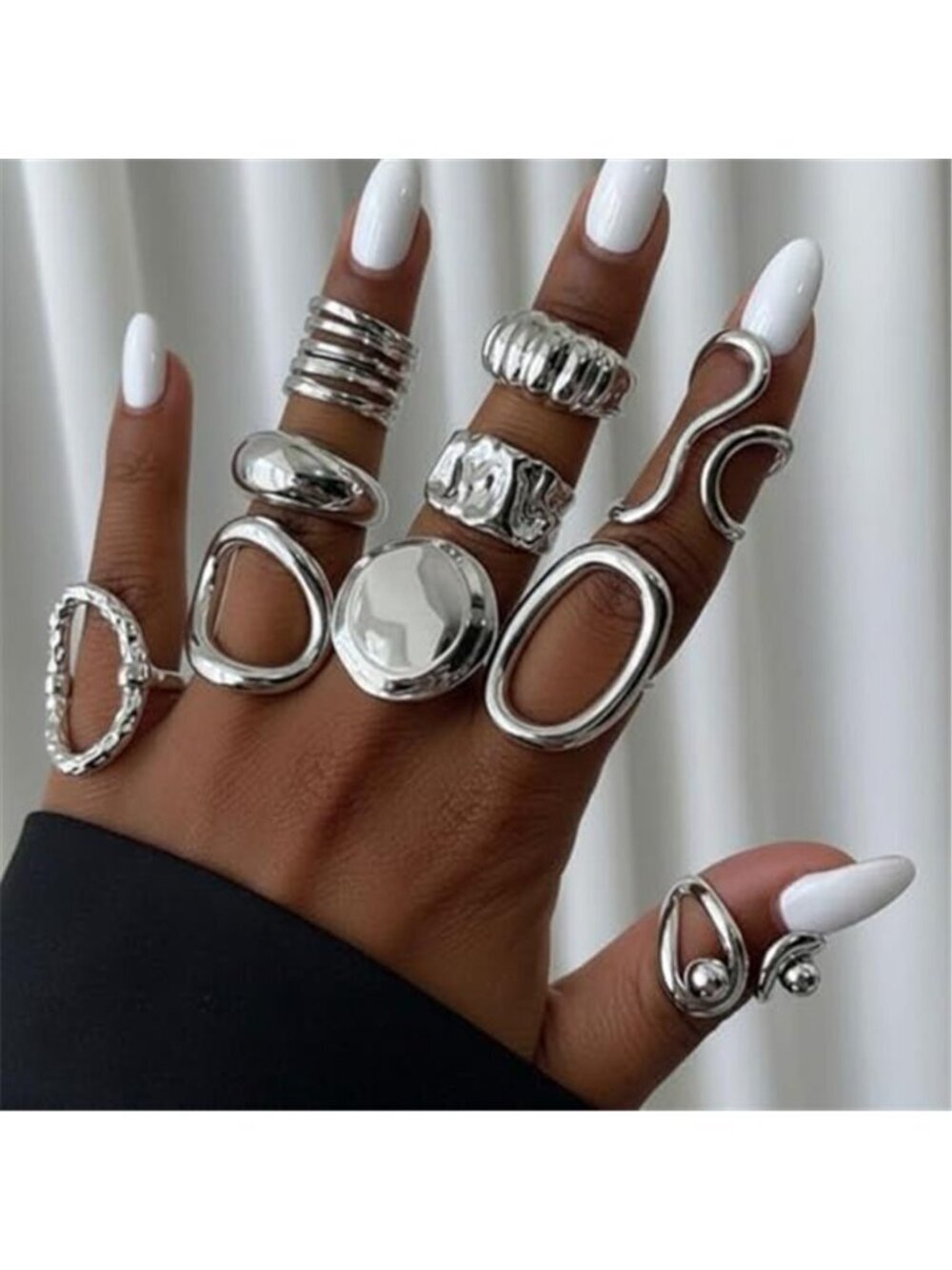 Silver Stacking Ring Set - Picture 3 of 4
